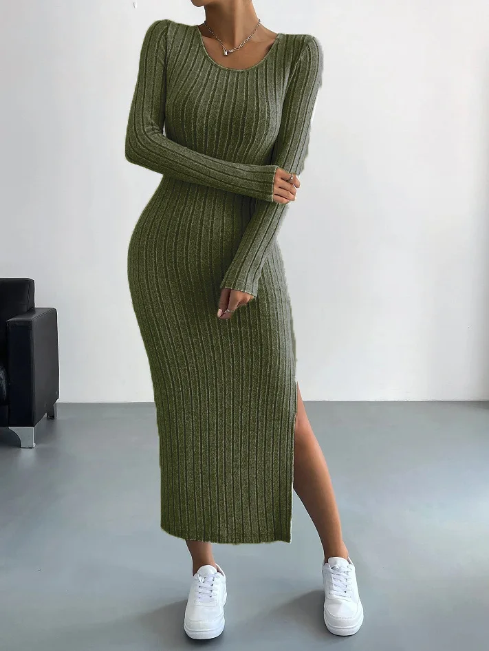 Langärmeliges Strickkleid für Damen - Image 4