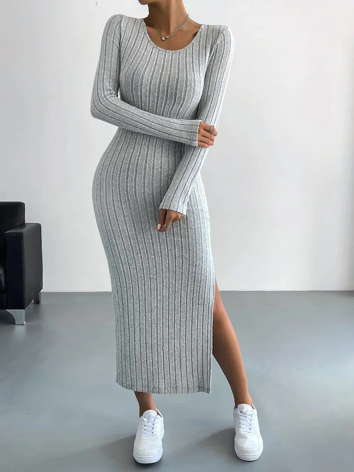 Langärmeliges Strickkleid für Damen - Image 5