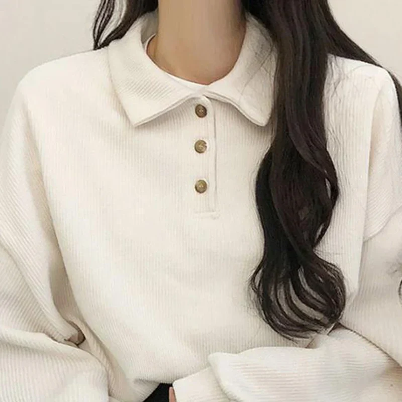 Langärmeliges Top mit Kragen für Damen - Image 2