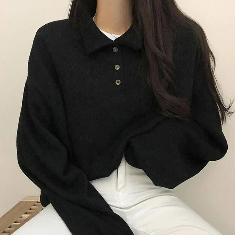Langärmeliges Top mit Kragen für Damen - Image 5