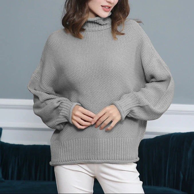 LANGÄRMIGER HOHER KRAGEN PULLOVER | ELEGANTER, BEQUEMER STIL - Image 2