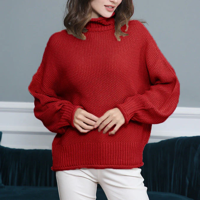LANGÄRMIGER HOHER KRAGEN PULLOVER | ELEGANTER, BEQUEMER STIL - Image 3