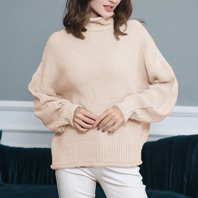 LANGÄRMIGER HOHER KRAGEN PULLOVER | ELEGANTER, BEQUEMER STIL - Image 5