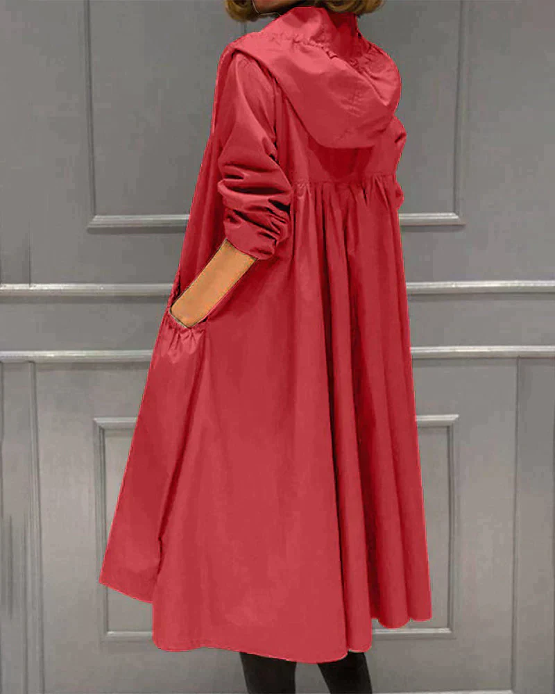 Lange Regenjacke für Damen | Mit Kapuze - Image 5