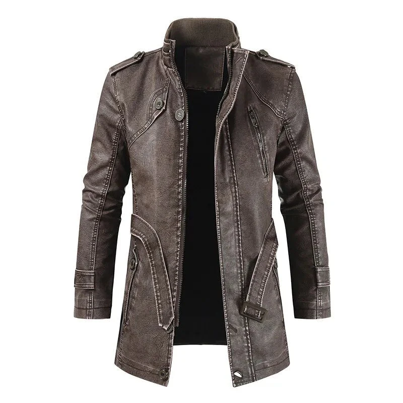 Lange Vintage-Jacke mit mehreren Taschen für Herren - Image 3