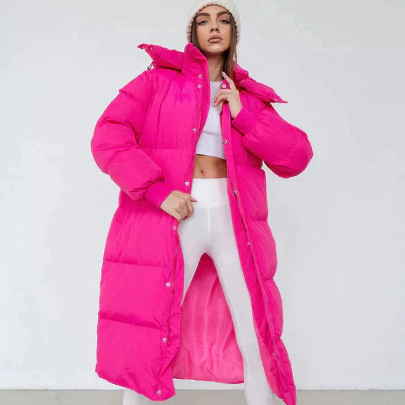 Lange warme Damen-Pufferjacke | Winter - Image 4