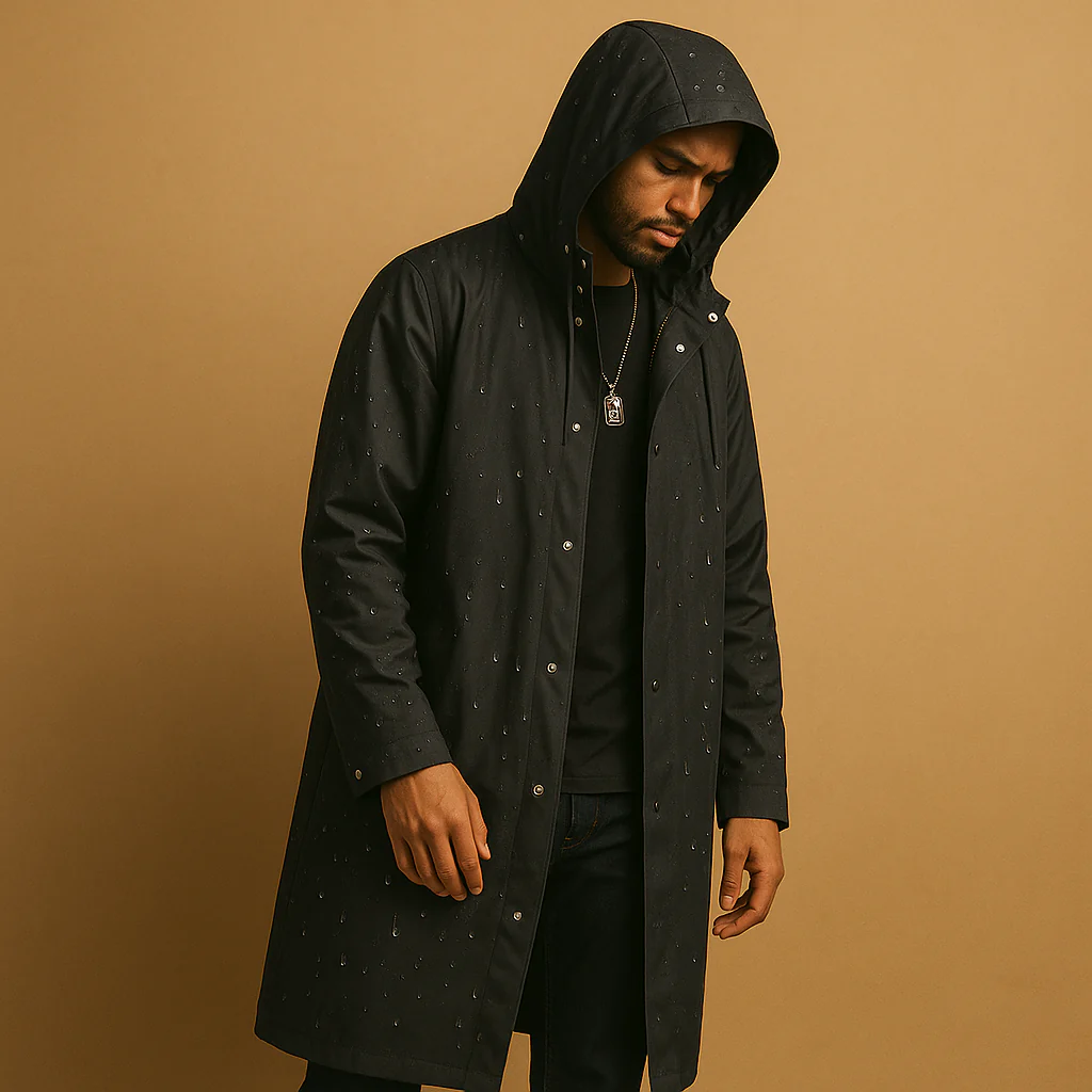 Lange wasserdichte Regenjacke aus EVA für Herren | Niels - Image 2