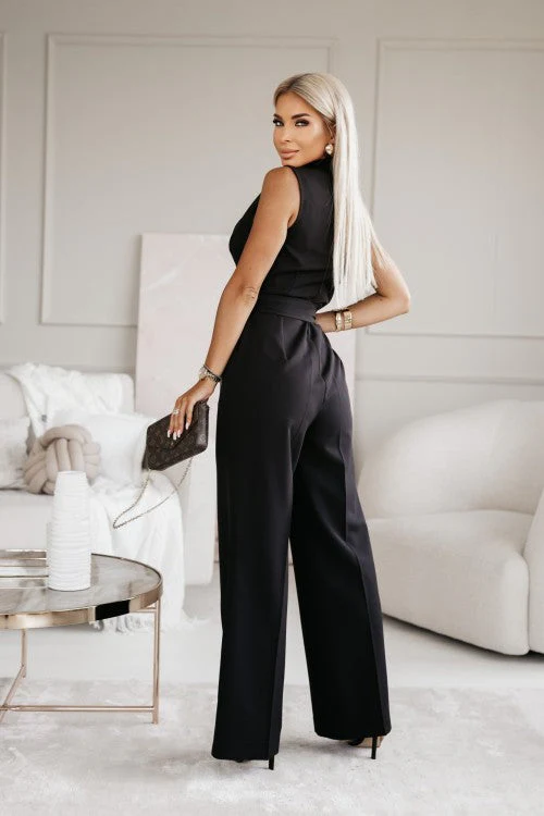 Langer Jumpsuit für Frauen Emmeline mit V-Ausschnitt und langen Ärmeln - Image 11