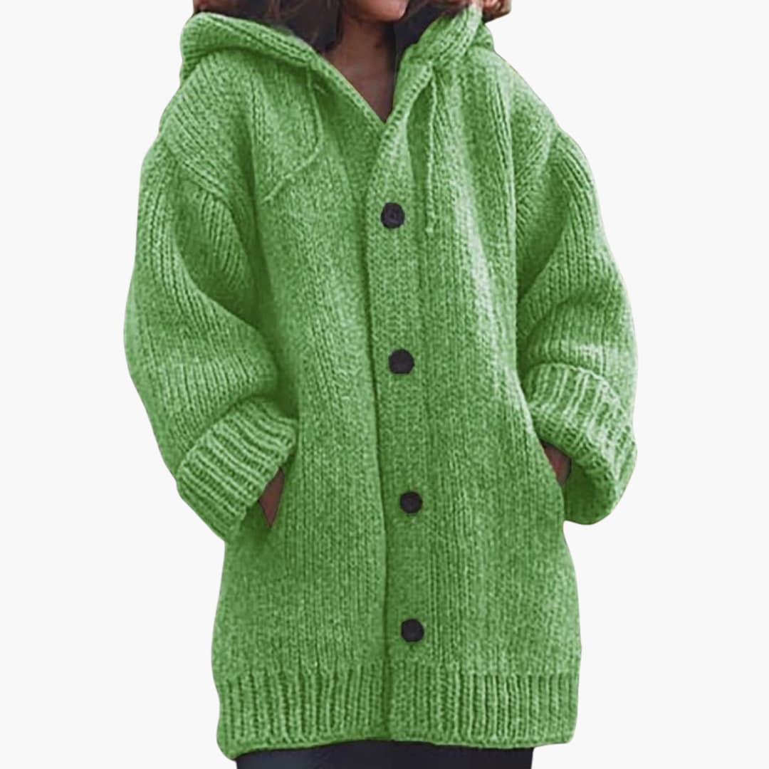 Langer Kapuzen Cardigan für Damen - Image 5