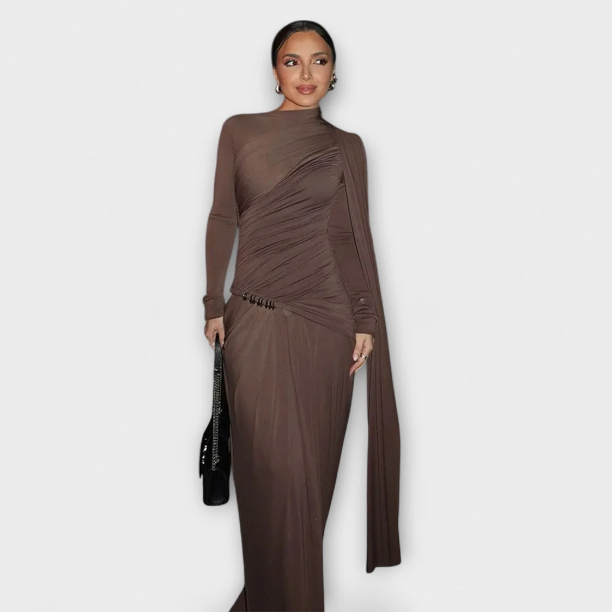 Langes Kleid mit Rollkragen - Image 2