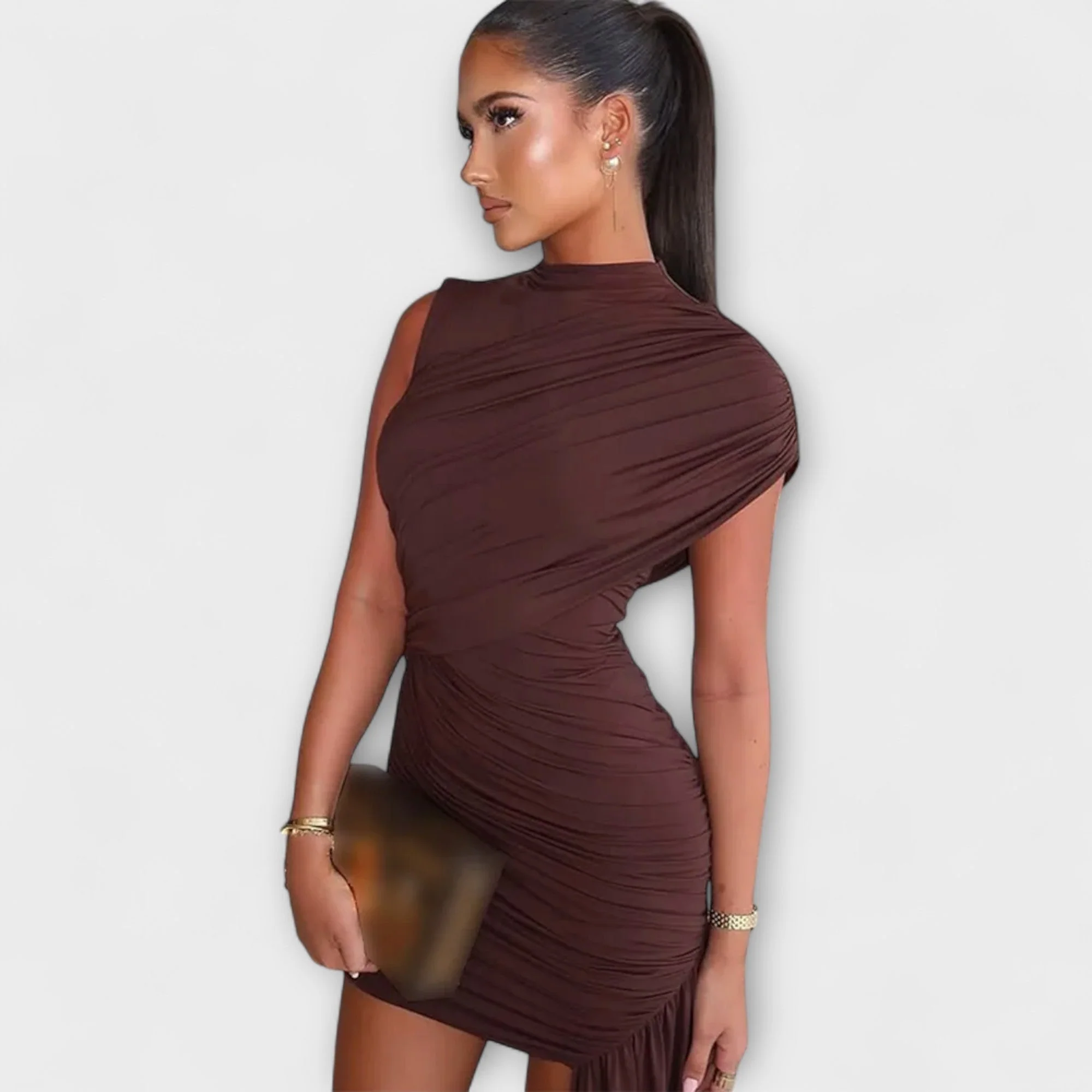 Langes Kleid mit Rollkragen - Image 6