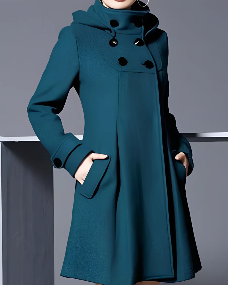Langjacke mit Knöpfen vorne für Damen - Image 2