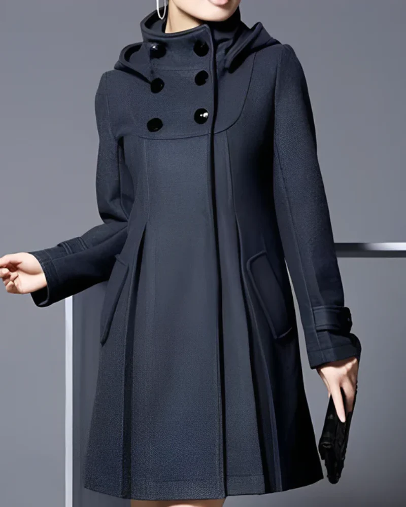 Langjacke mit Knöpfen vorne für Damen - Image 3
