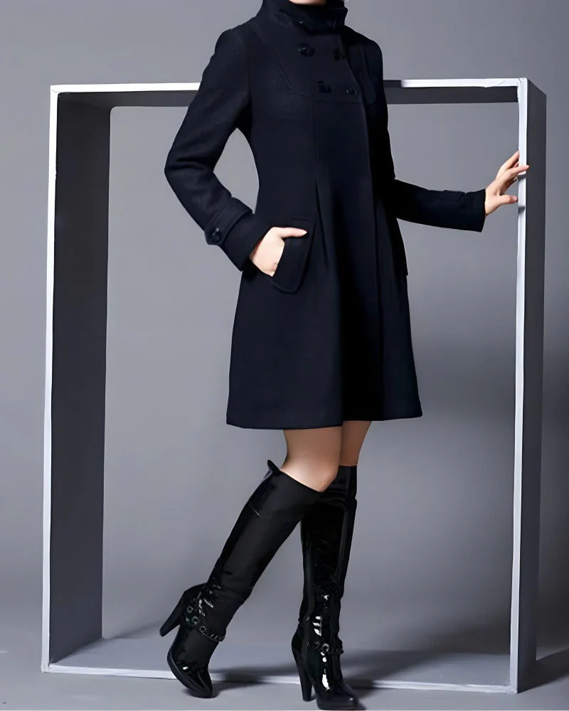Langjacke mit Knöpfen vorne für Damen - Image 4