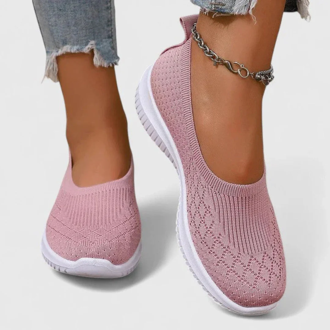 Lara | Damen Leichte Slip-On Strick Ballerinas - Image 3