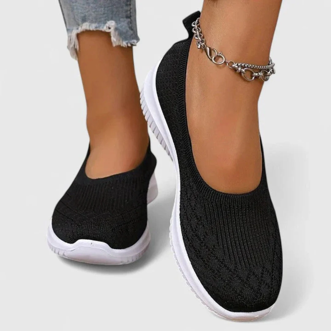 Lara | Damen Leichte Slip-On Strick Ballerinas - Image 4