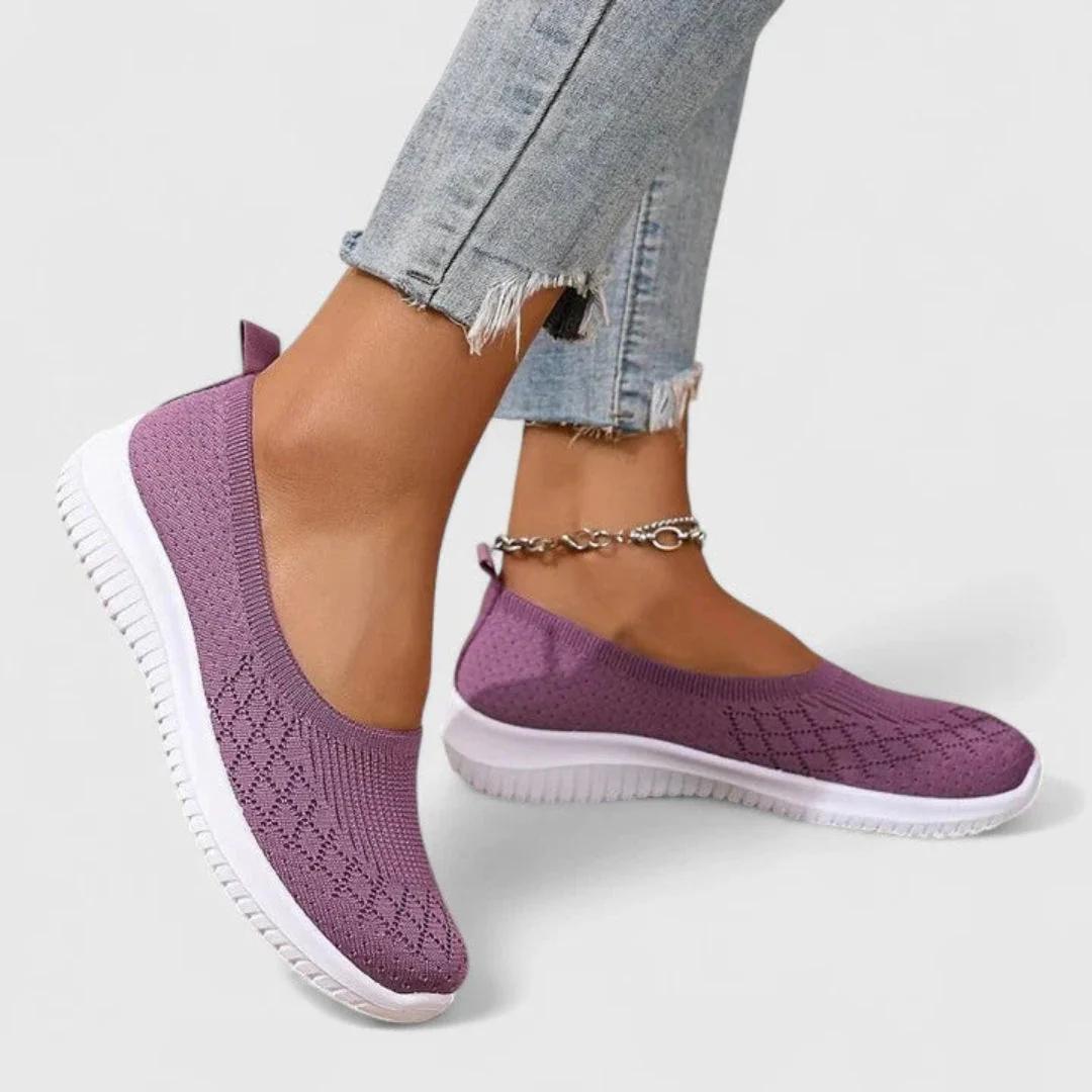 Lara | Damen Leichte Slip-On Strick Ballerinas - Image 5