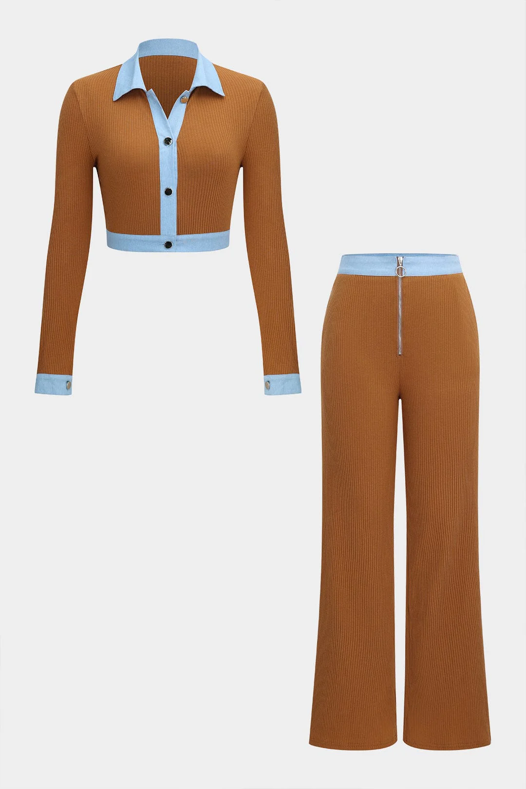 Lara | Modernes Zweiteiler-Set mit Hemd & Wide-Leg-Hose - Image 15