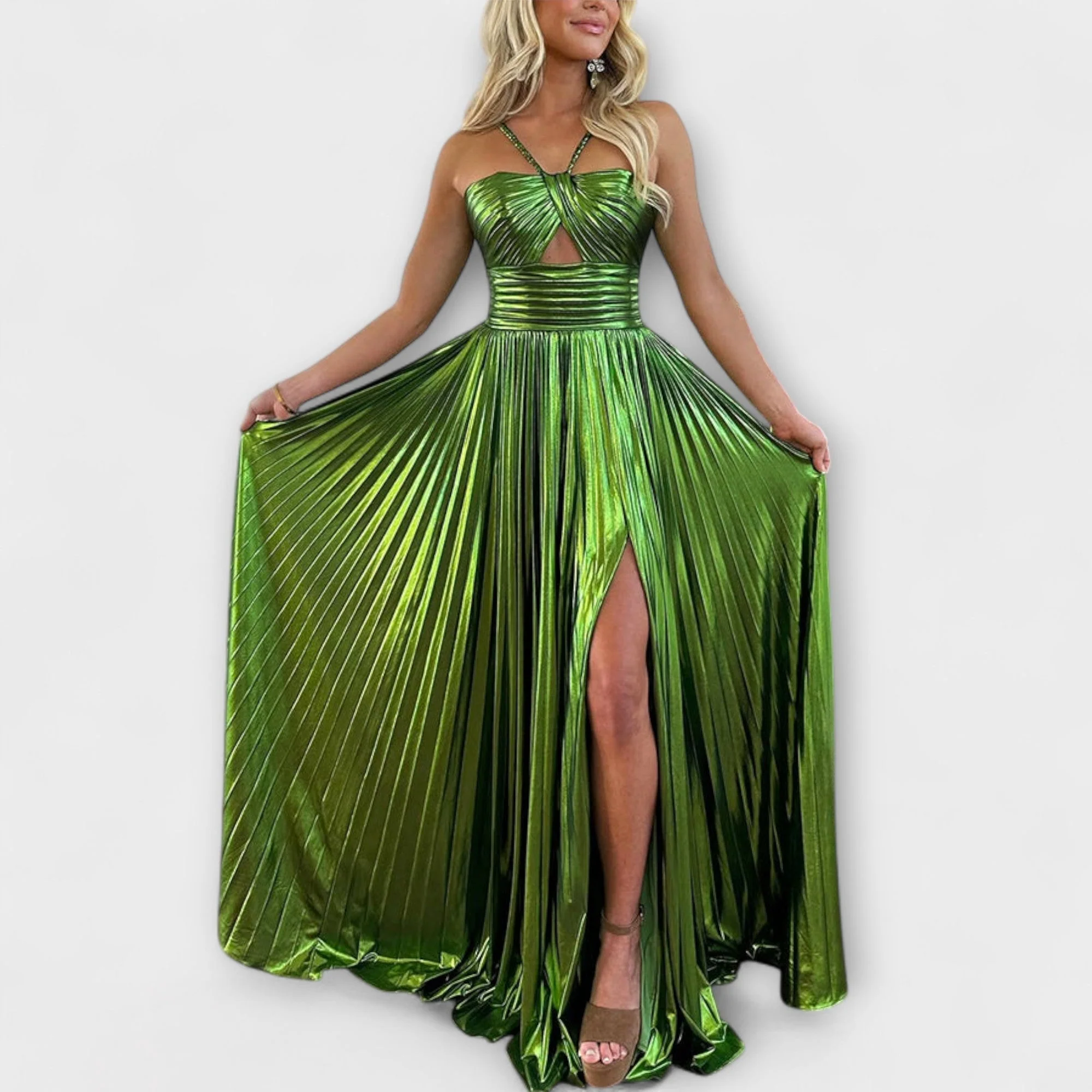 Lariva – Fließendes Metallic-Kleid - Image 4