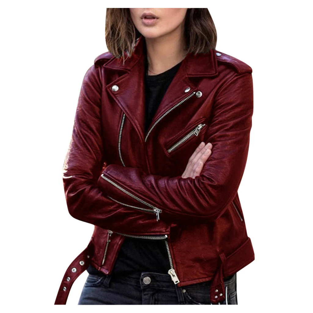 Lässige Bikerjacke für Damen | Mit Reißverschluss - Image 3