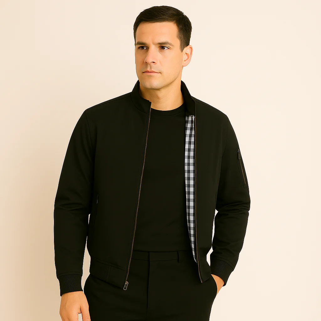 Lässige Herrenjacke mit Stehkragen - Image 2