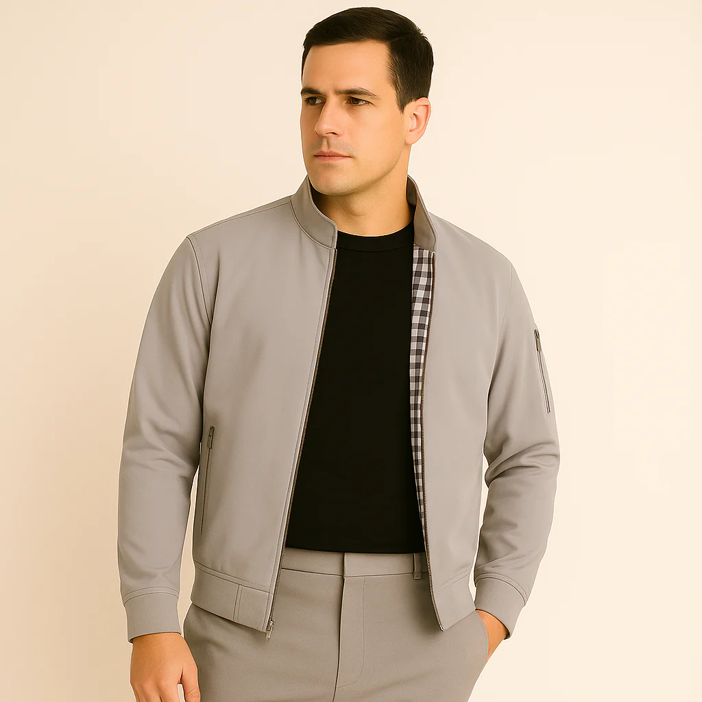 Lässige Herrenjacke mit Stehkragen - Image 3