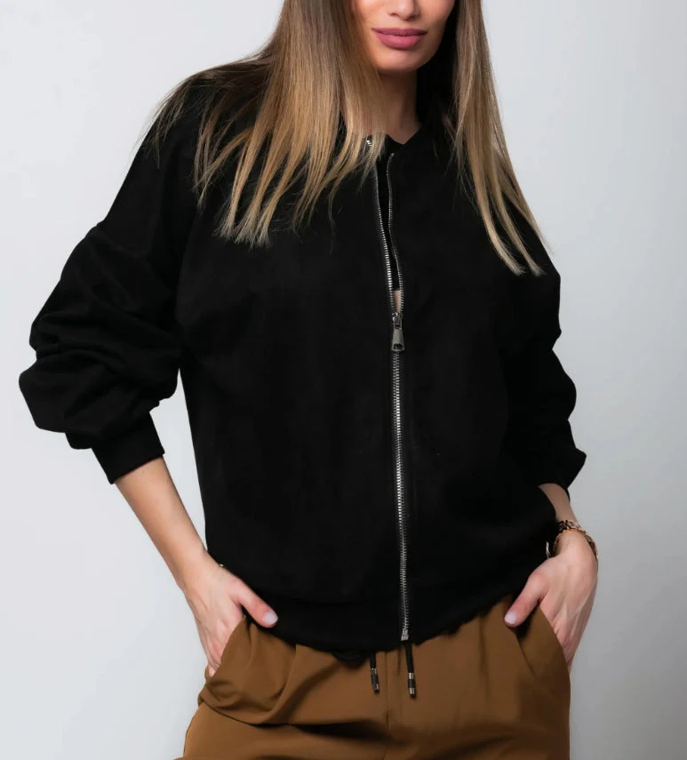 Lässige Jacke mit Reißverschluss und Rundhalsausschnitt - Image 9