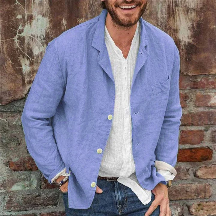 Lässige Jacke mit Reverskragen für Herren - Image 7