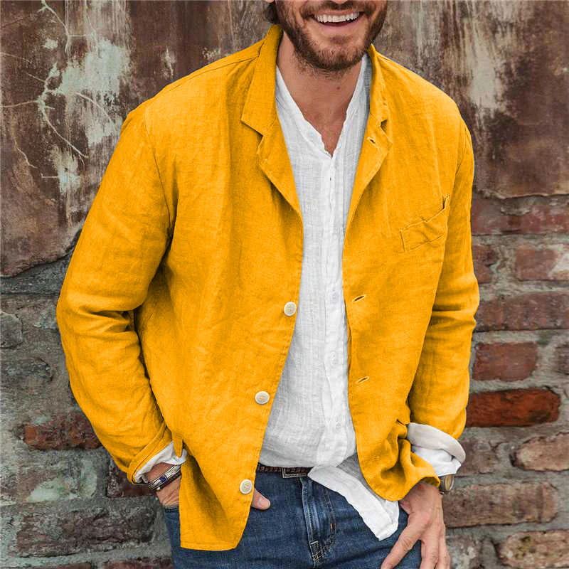 Lässige Jacke mit Reverskragen für Herren - Image 9