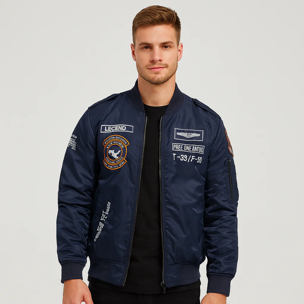 Lässige Piloten-Bomberjacke für Herren - Image 4
