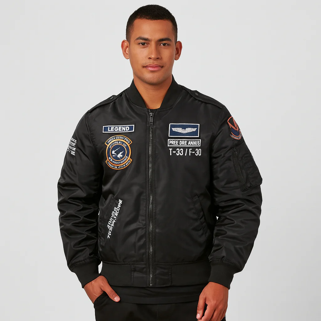 Lässige Piloten-Bomberjacke für Herren - Image 5