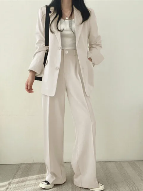 Lässiger Blazer und Hosenset für Damen - Image 3