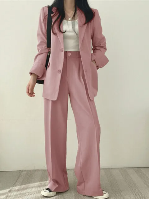 Lässiger Blazer und Hosenset für Damen - Image 4