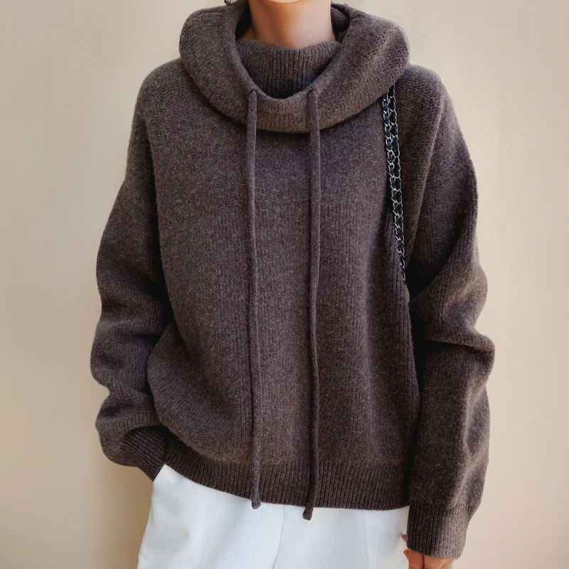 Lässiger Damen-Kapuzenpullover aus Strick - Amalie - Image 2