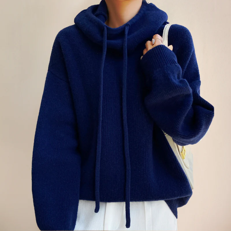 Lässiger Damen-Kapuzenpullover aus Strick - Amalie - Image 3
