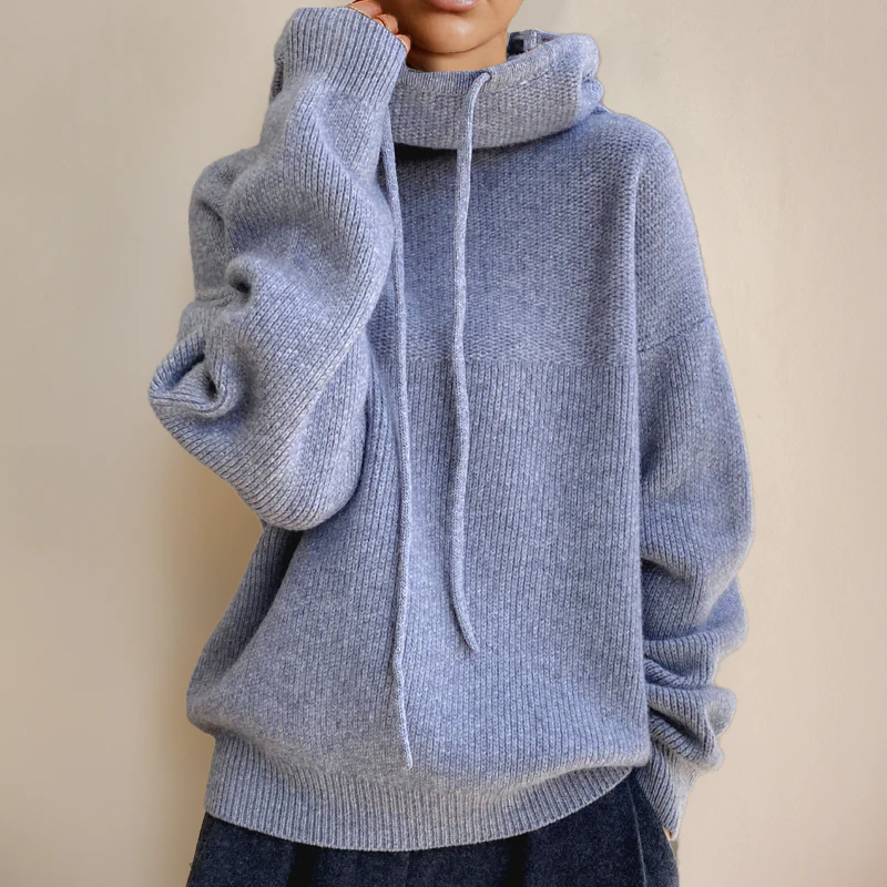 Lässiger Damen-Kapuzenpullover aus Strick - Amalie - Image 4