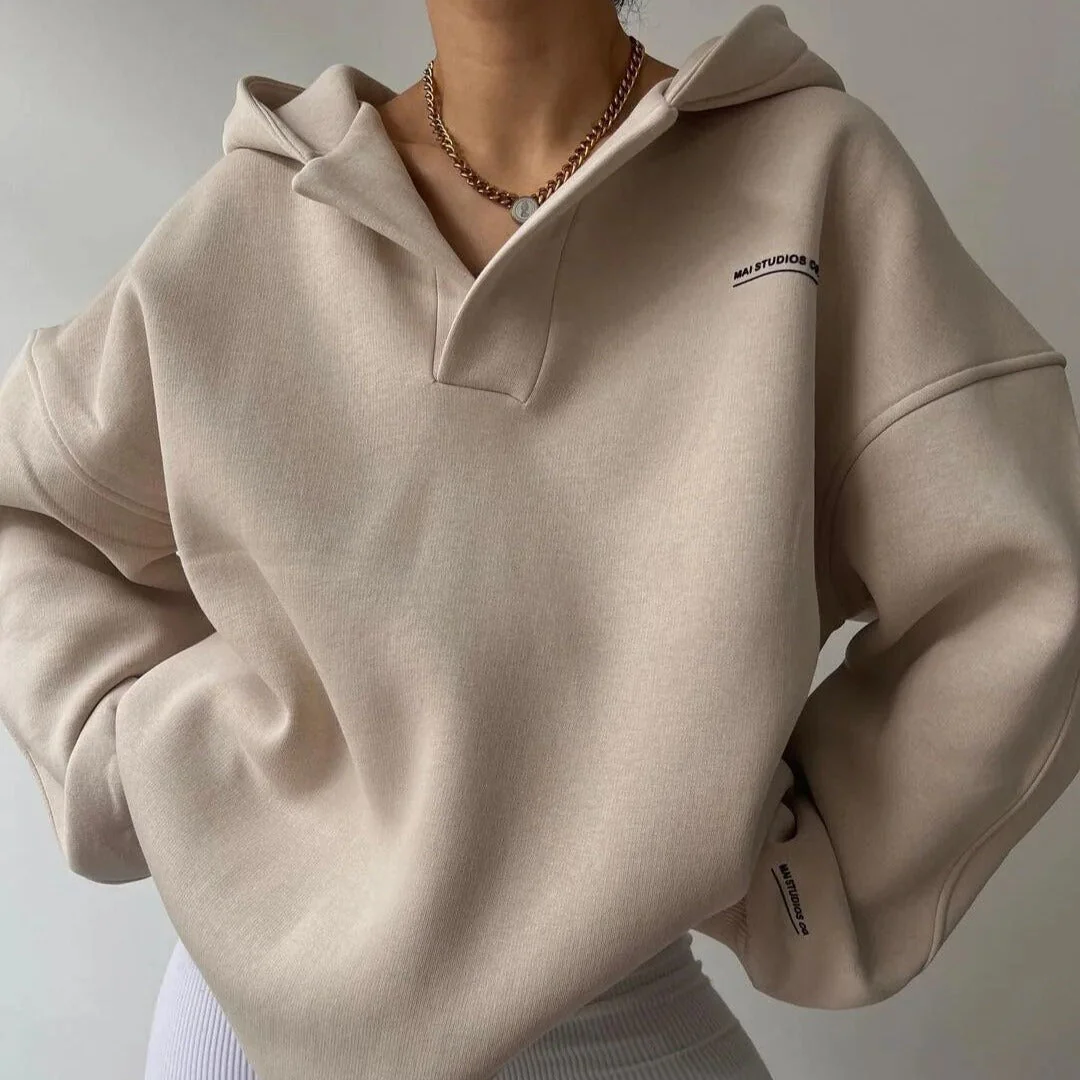 Lässiger Damen-Kapuzenpullover mit Druck - Image 2