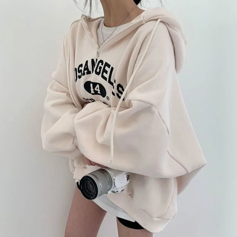 Lässiger Kapuzenpullover in Übergröße für Damen - Image 3