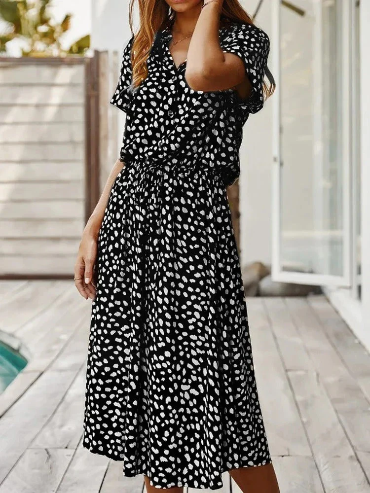Lässiges bedrucktes Sommerkleid für Damen | Midi - Image 7