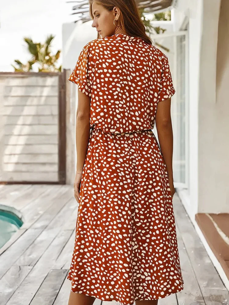 Lässiges bedrucktes Sommerkleid für Damen | Midi - Image 8