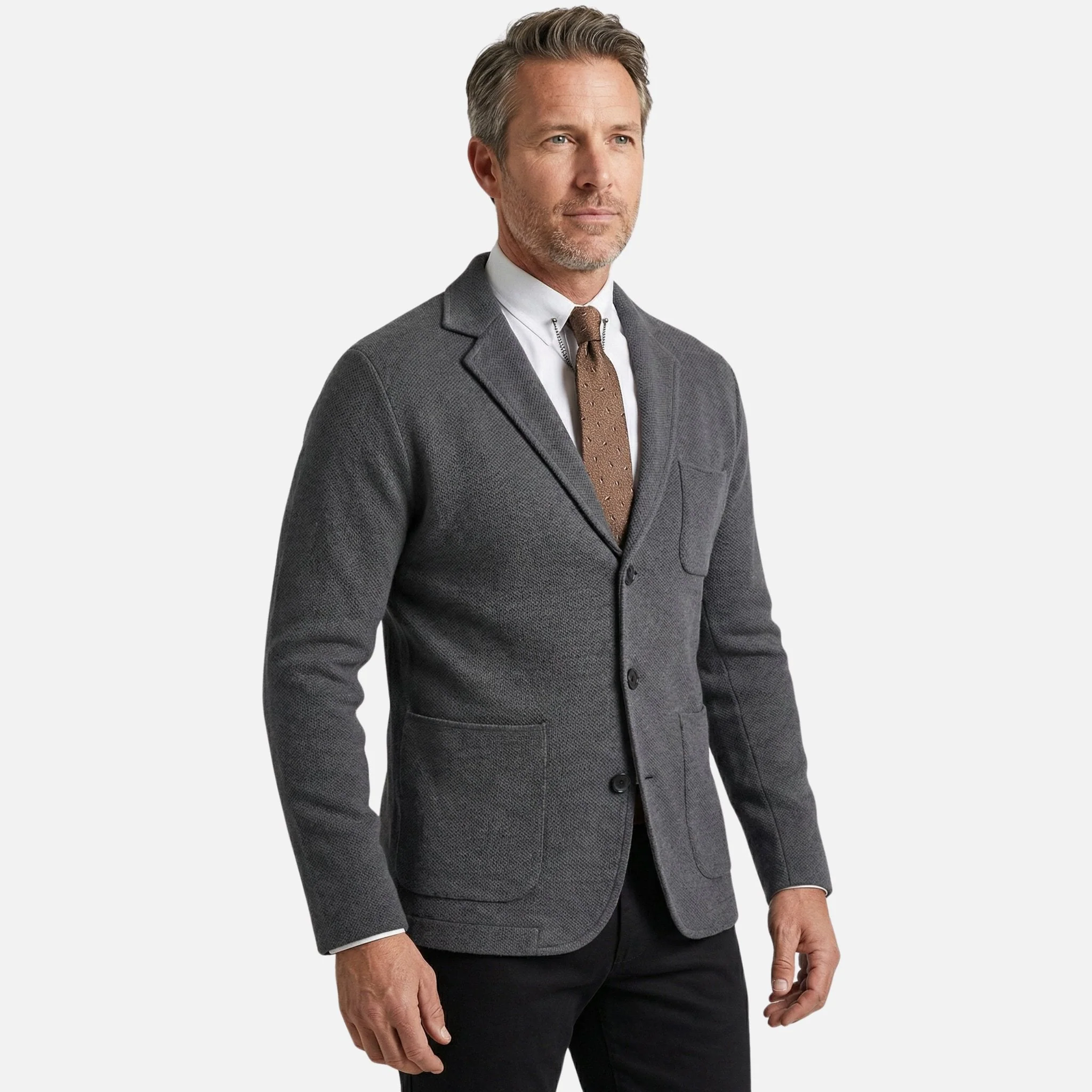 Nils | Herren Lässiges Strick-Sakko Brusttasche – Strick Blazer Herren Casual - Image 2