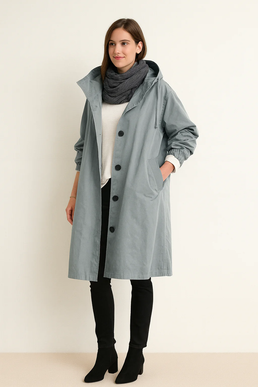 Laura – Damen Wasserdichter Regenmantel Mit Kapuze - Image 6
