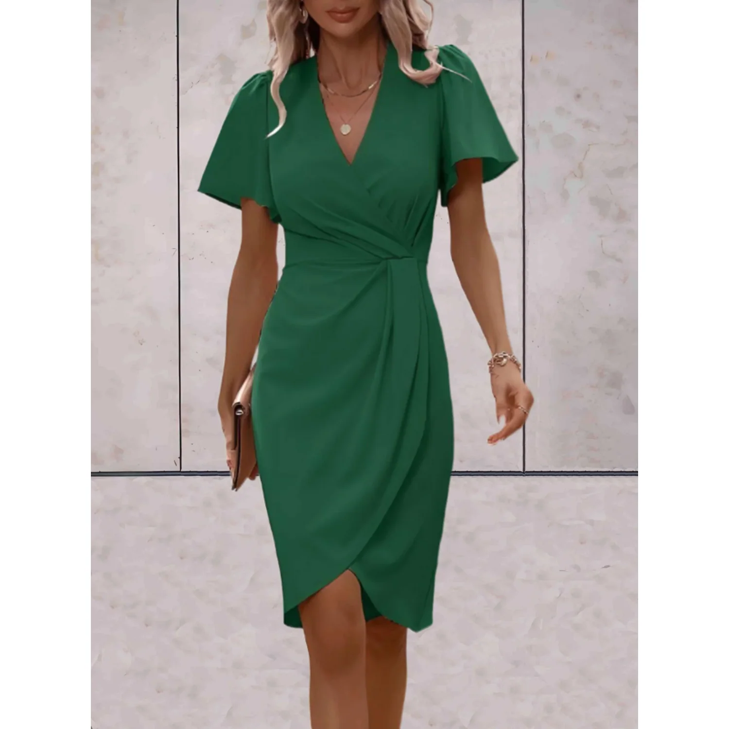 Laura – Sommerchic Drapierter Kleid - Image 4