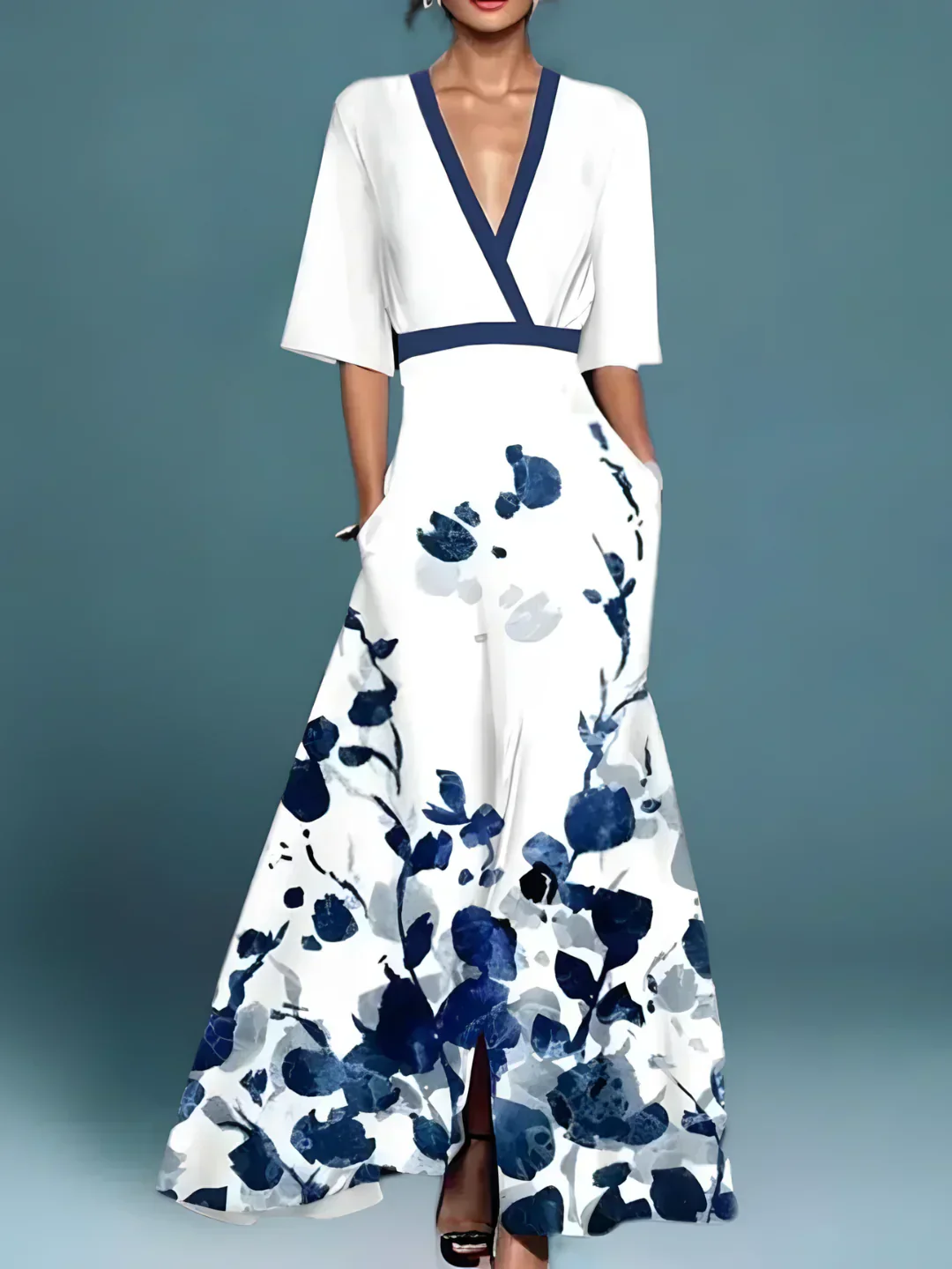 Laure | Elegantes Blumen-Klappkleid - Image 2