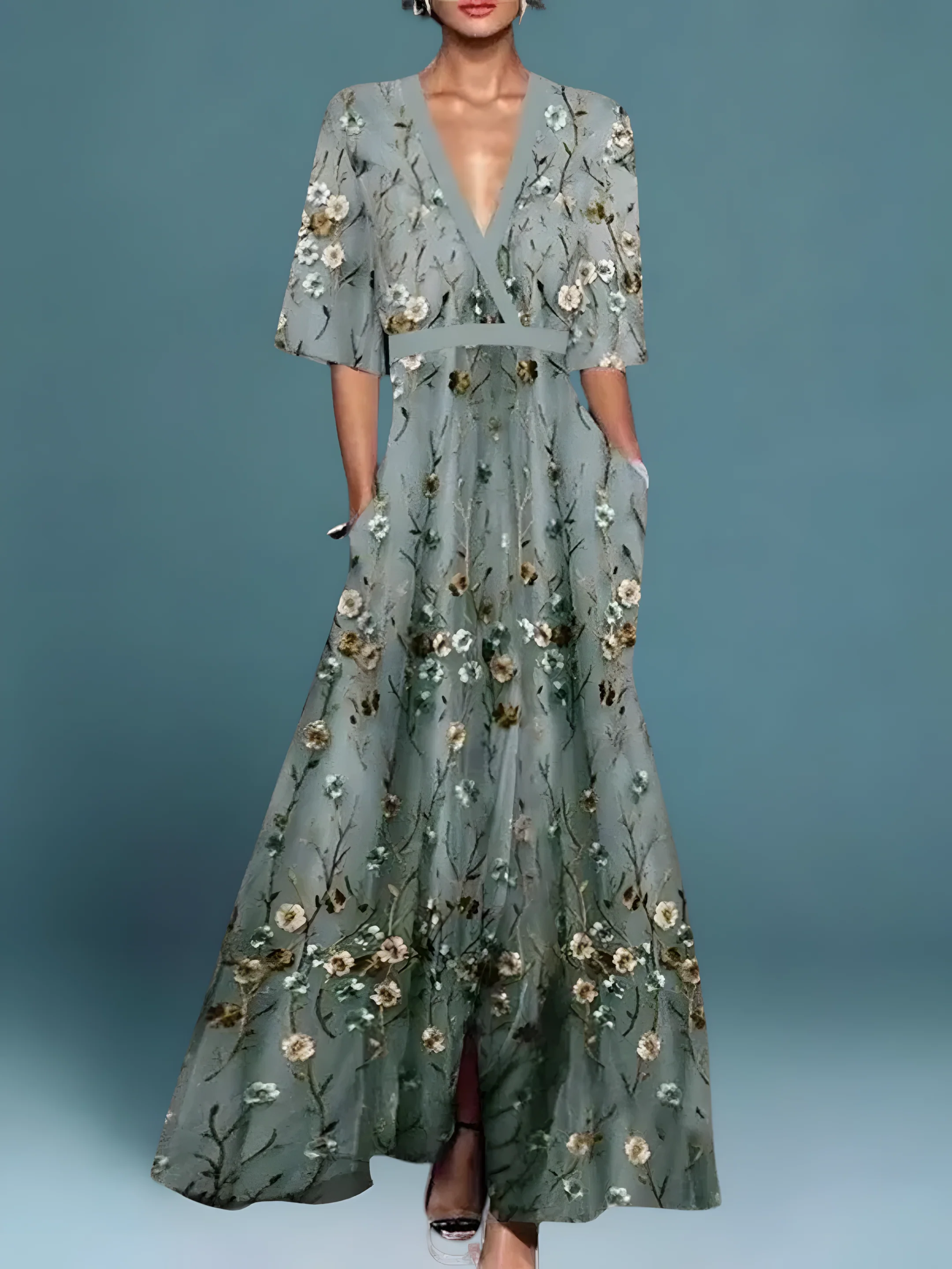 Laure | Elegantes Blumen-Klappkleid - Image 3