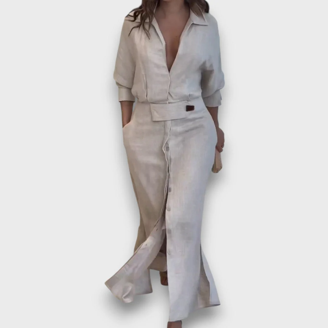 Lea – Luftiges Hemdblusenkleid mit Gürtel - Image 2