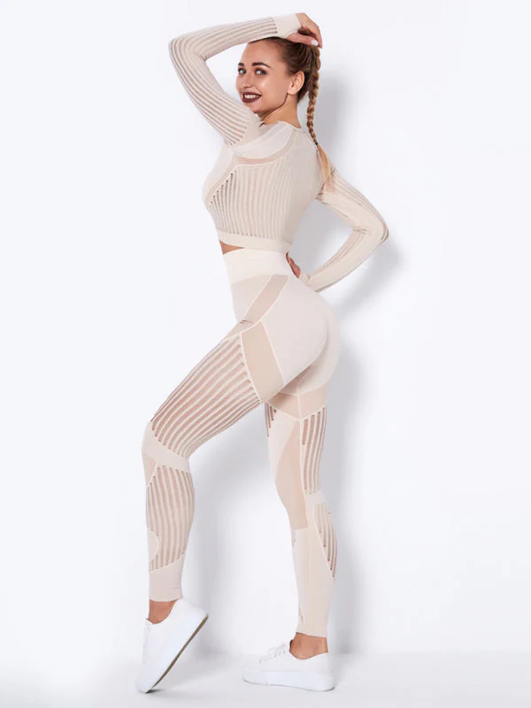 Lea | Nahtloses 2-teiliges Sportset mit Struktur-Design - Image 10