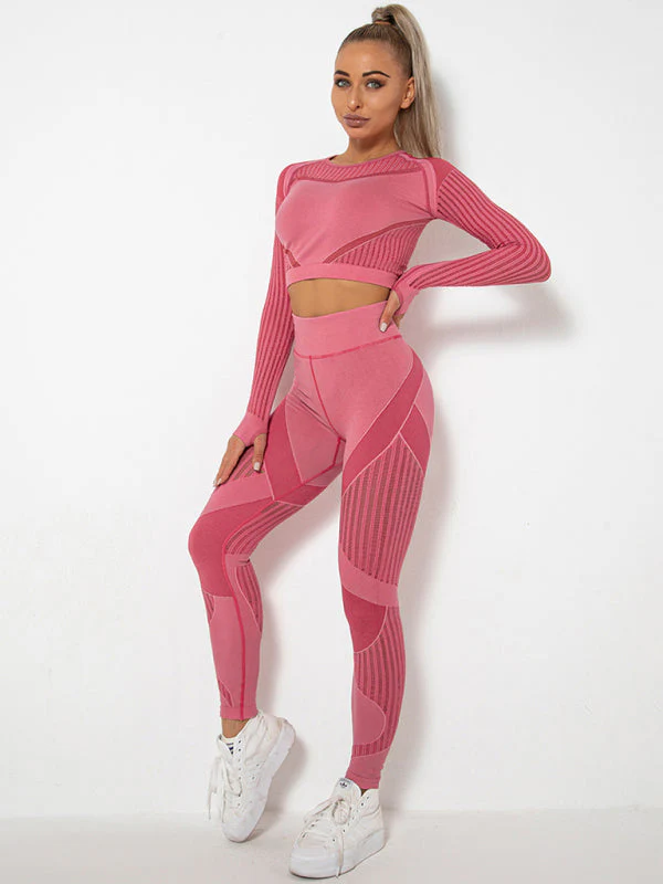 Lea | Nahtloses 2-teiliges Sportset mit Struktur-Design - Image 18