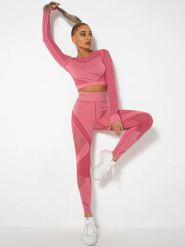 Lea | Nahtloses 2-teiliges Sportset mit Struktur-Design - Image 19