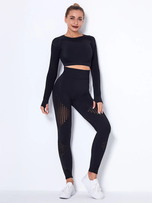 Lea | Nahtloses 2-teiliges Sportset mit Struktur-Design - Image 20